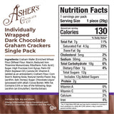 Asher's Chocolates, Chocolate Covered Grahams, Gourmet Sweet and Salty Candy, Individually Wrapped Snack, Family Owned Since 1892 (Dark Chocolate, 18