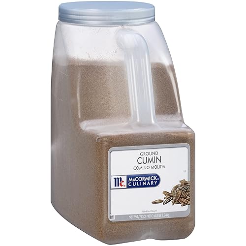 McCormick Culinary Ground Cumin, 4.5 lb - One 4.5 Pound Container of Cumin Powder to Add Flavor to Middle Eastern, Mexican, Asian, and Mediterranean