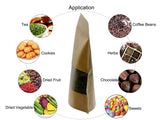 100 Pcs Kraft Paper Stand Up Pouches 4.7X7.9 Inch, Resealable Ziplock Bags with Window, Small Business Food Storage Bags for Coffee Bean, Snacks