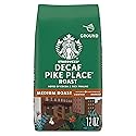Starbucks Ground Coffee, Medium Roast Hot or Iced Coffee, Decaf Pike Place Roast, 12 oz