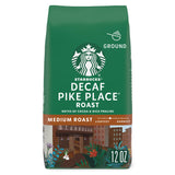 Starbucks Ground Coffee, Medium Roast Hot or Iced Coffee, Decaf Pike Place Roast, 12 oz