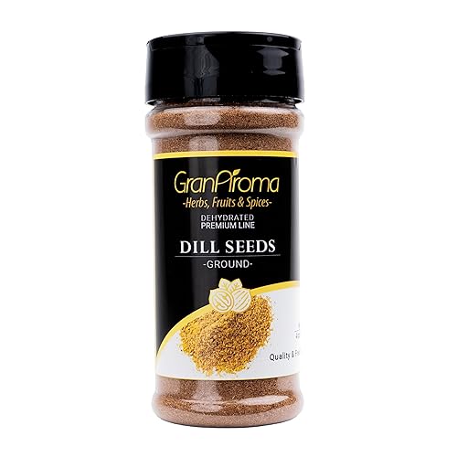 GranAroma Ground Dill Seed, Aromatic Herb, Seasoning for Pickles, Salads, and Seafood Dishes (4 Ounce)
