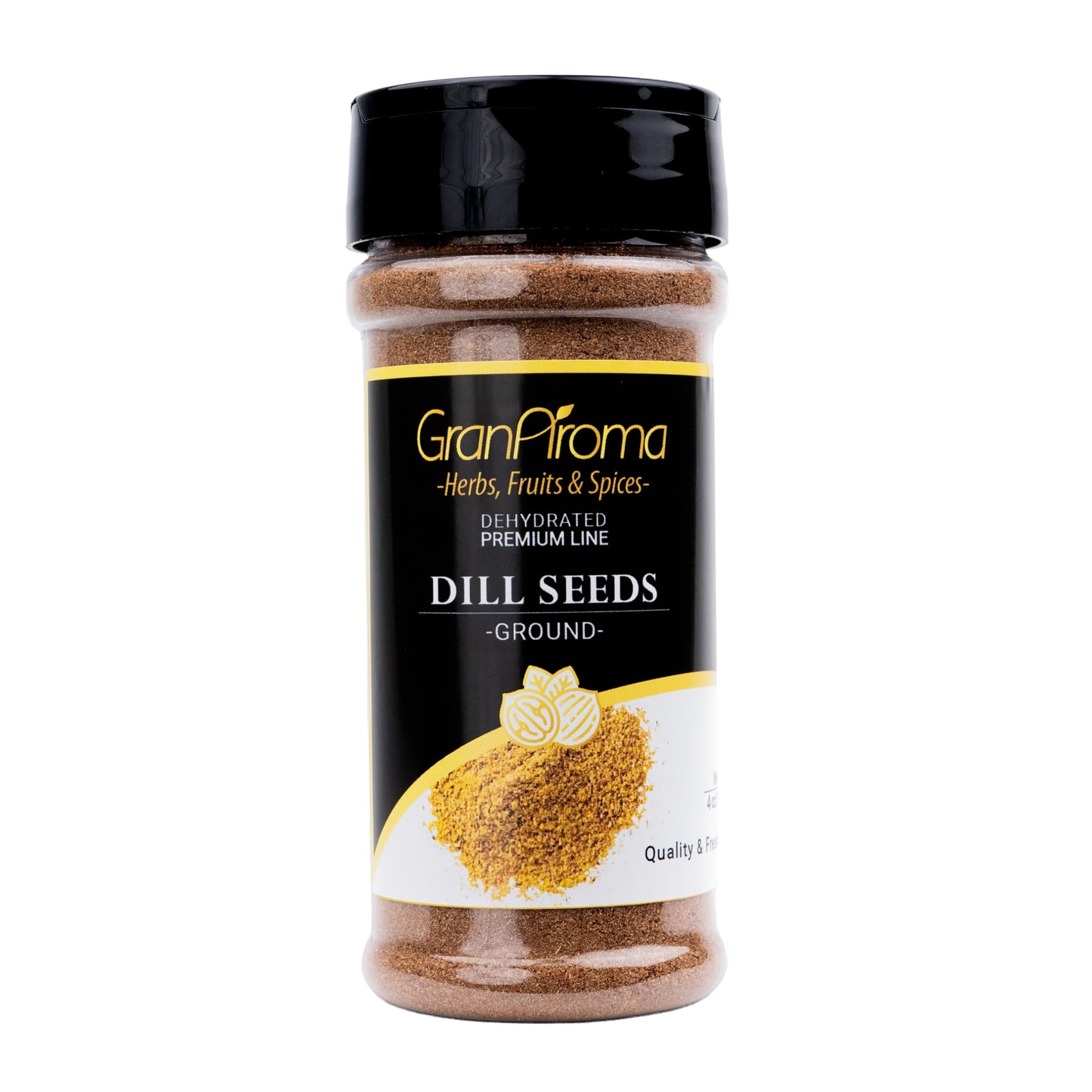 GranAroma Ground Dill Seed, Aromatic Herb, Seasoning for Pickles, Salads, and Seafood Dishes (4 Ounce)