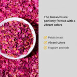 Dried Rose Petals - 7.05oz/200g, Food-Grade Edible Rose Petals, Dried Flower Petals for Tea, Baking, Flower Sprinkles & Wedding Cakes, Gourmet