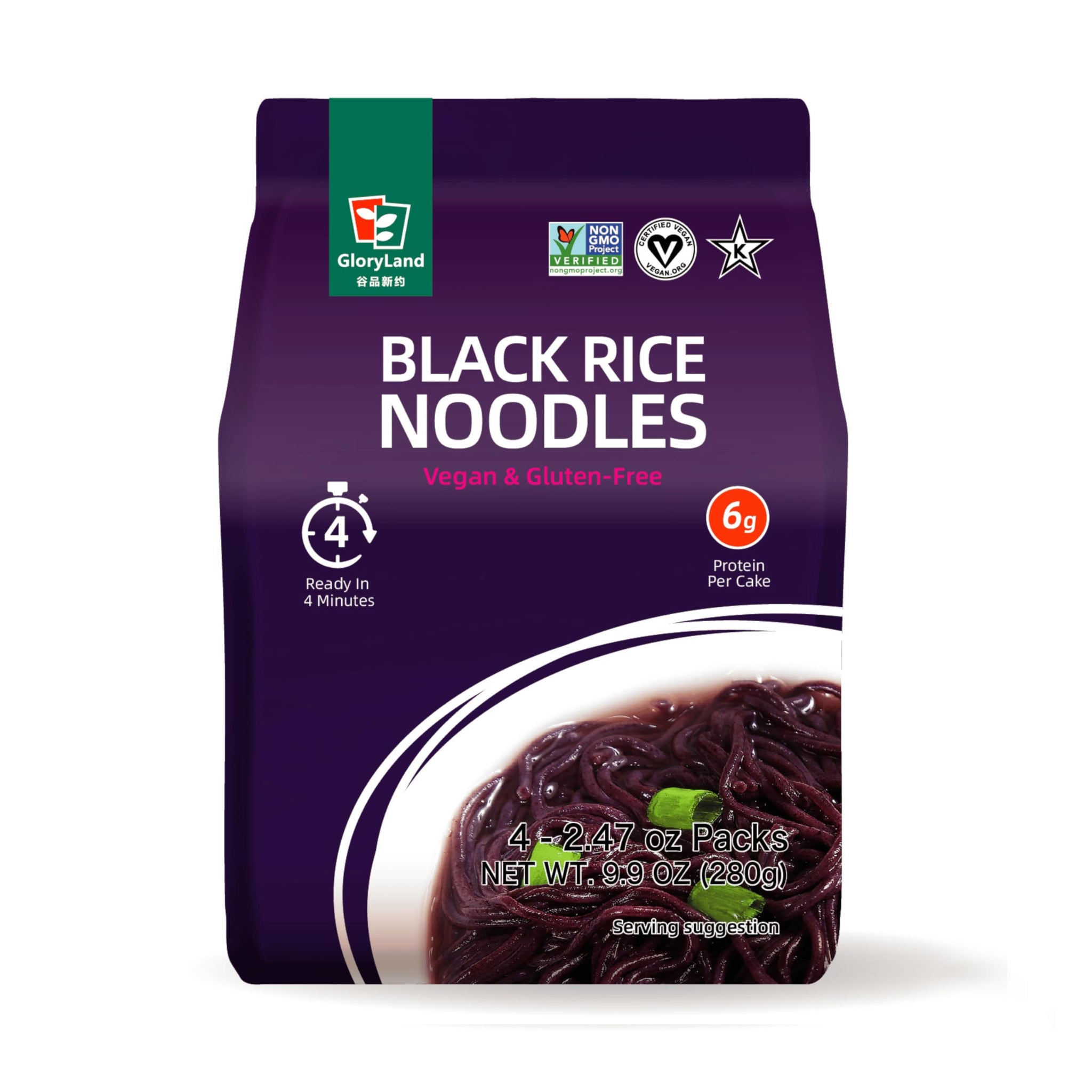 Gloryland Black Rice Noodles (10oz) - Pack of 6