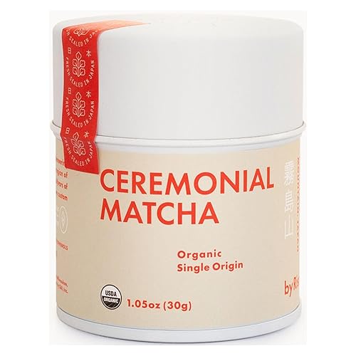 Rishi Tea Ceremonial Matcha - Organic Japanese First Harvest Ceremonial Grade Matcha Green Tea Powder - 1.05 Oz Tin