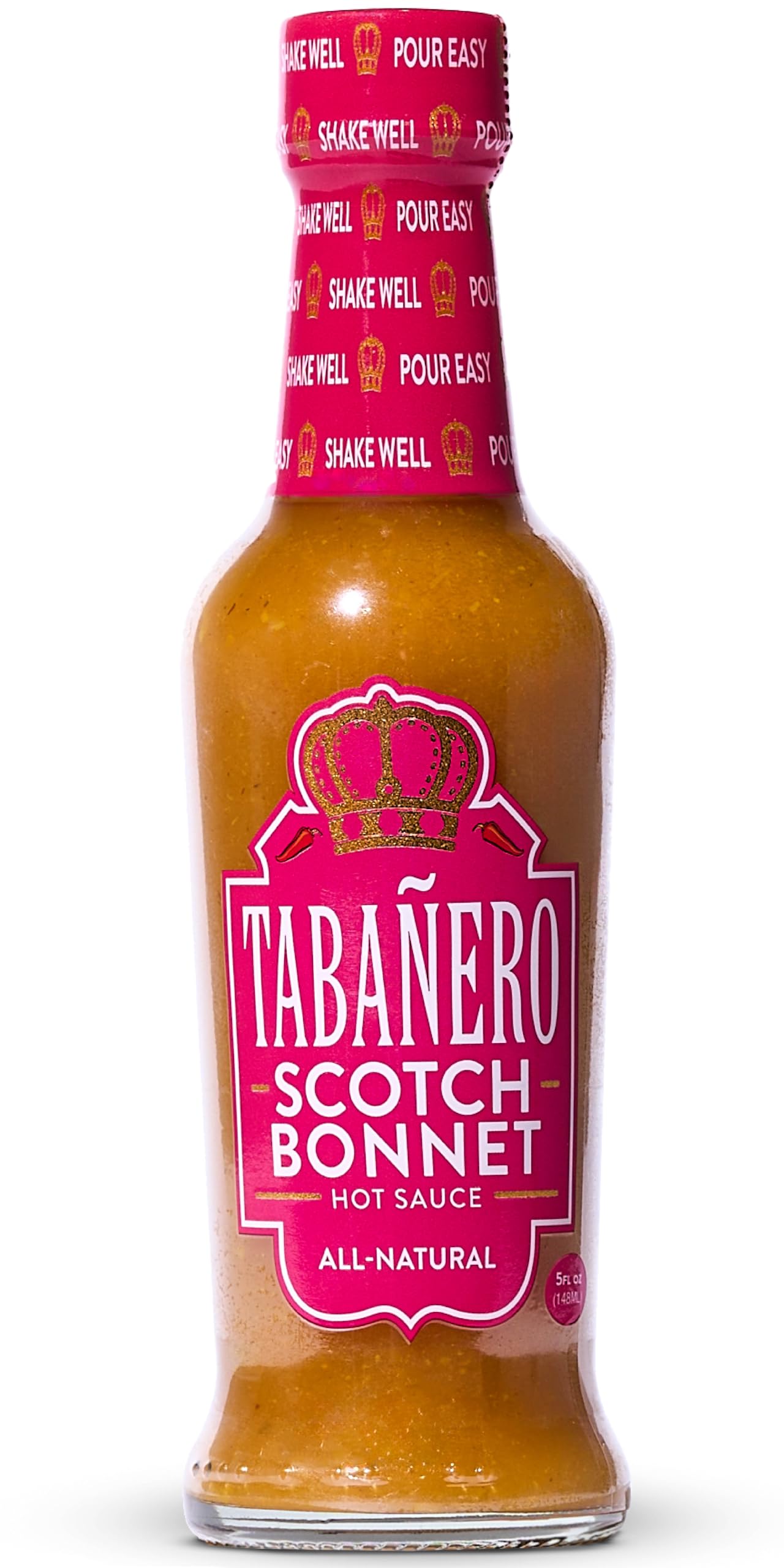 Tabañero Scotch Bonnet Pepper Hot Sauce, All-Natural Gourmet, Bottle, 5 oz