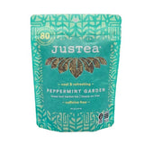 JusTea PEPPERMINT GARDEN | Loose Leaf Herbal Tea | Recyclable Refill Pouch | 40+ Cups (1.6oz) | Caffeine Free | Award-Winning | Fair Trade | Non-GMO |