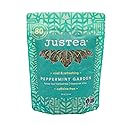 JusTea PEPPERMINT GARDEN | Loose Leaf Herbal Tea | Recyclable Refill Pouch | 40+ Cups (1.6oz) | Caffeine Free | Award-Winning | Fair Trade | Non-GMO |