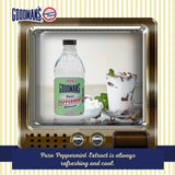 Goodman's Pure Peppermint Extract - Gluten-Free, Non-GMO, Kosher, Low Carb & Low Calorie - Ideal for Hot Chocolate, Coffee, Icing, Candy, and More