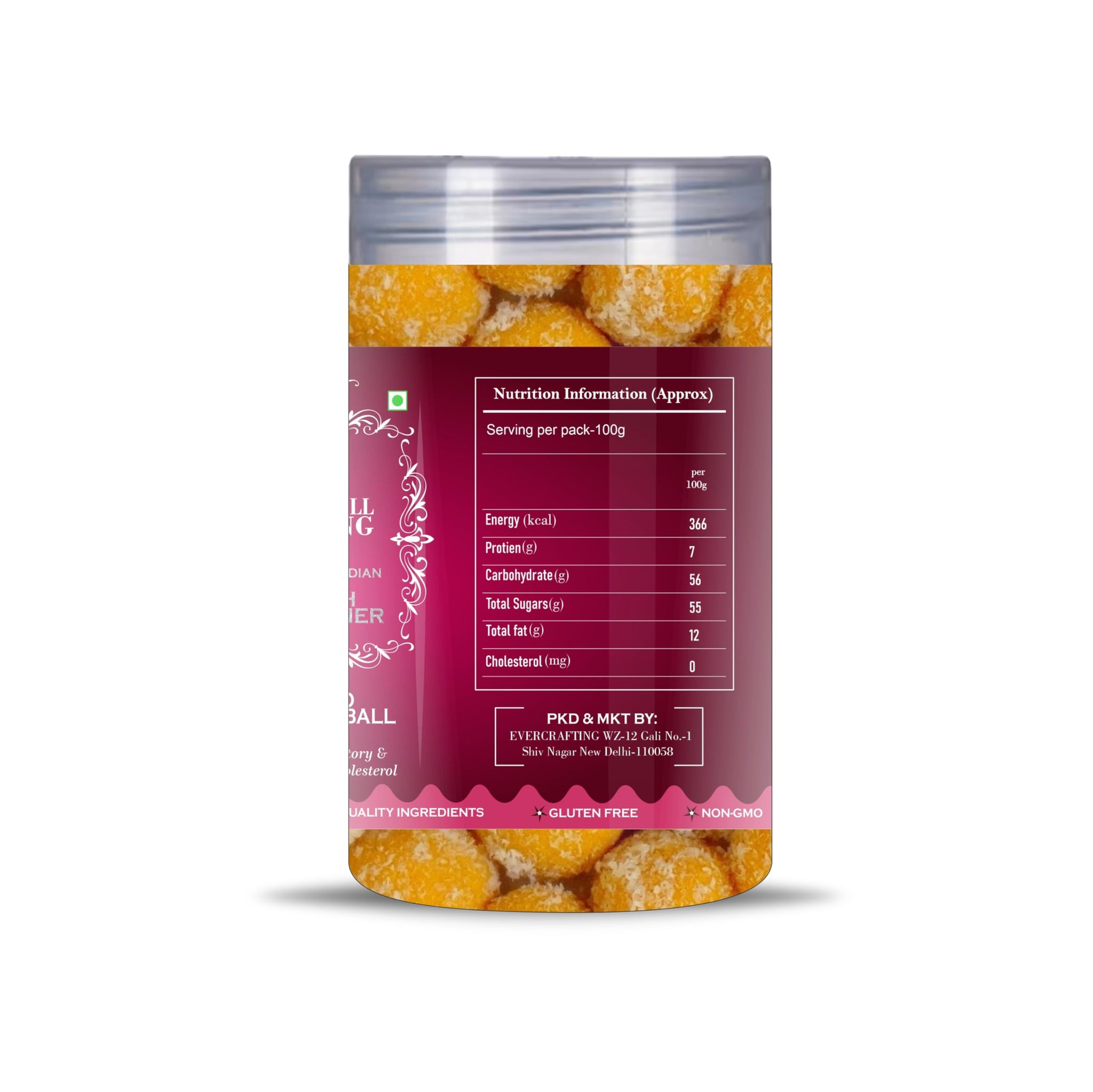 Blessfull Healing Mango Coconut Ball 5 Oz(Ounce) Airtight Container With Spoon