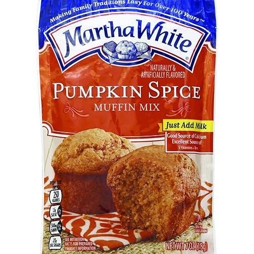 Martha White Pumpkin Spice Flavored Muffin Mix, 7 Ounce