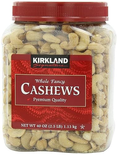 Kirkland Signature QjSman Cashews, 40 Ounce (3 Pack)