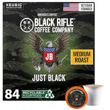 Black Rifle Coffee Company Just Black, 84 Count, Medium Roast K Cups - Single Serve K Cups Coffee Pods - Kcup Pods Compatible with Keurig 1.0 & 2.0