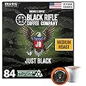 Black Rifle Coffee Company Just Black, 84 Count, Medium Roast K Cups - Single Serve K Cups Coffee Pods - Kcup Pods Compatible with Keurig 1.0 & 2.0