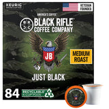 Black Rifle Coffee Company Just Black, 84 Count, Medium Roast K Cups - Single Serve K Cups Coffee Pods - Kcup Pods Compatible with Keurig 1.0 & 2.0