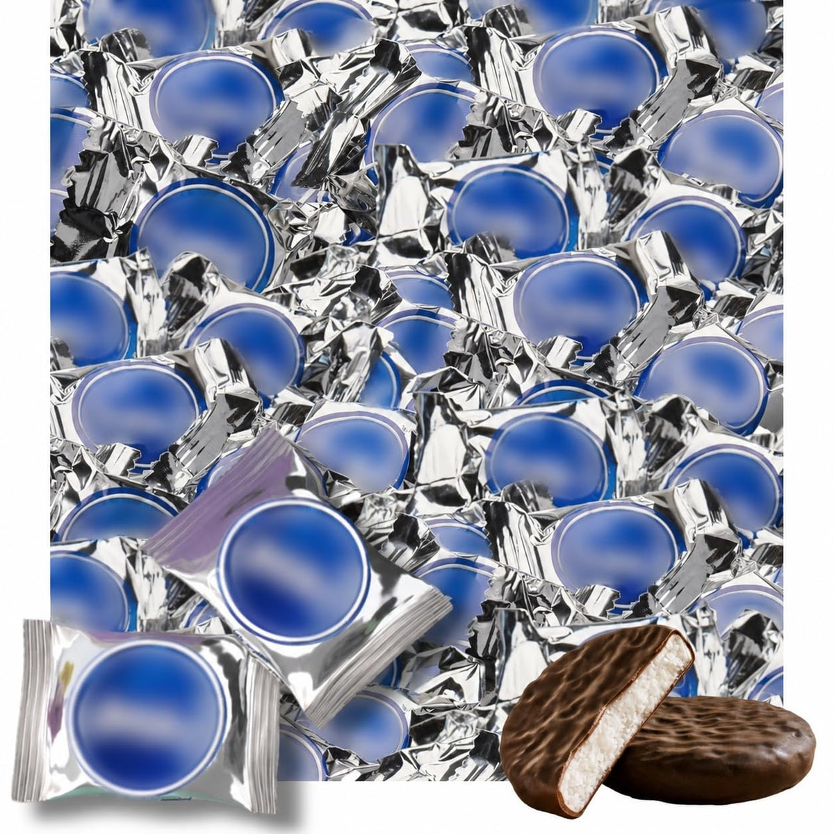 Yorkers Peppermint Patties Dark Chocolate Mint Candy, Bulk Chocolate Cool Mint Candy Pack Individually Wrapped 2lb (60 Pieces) - Perfect for Parties