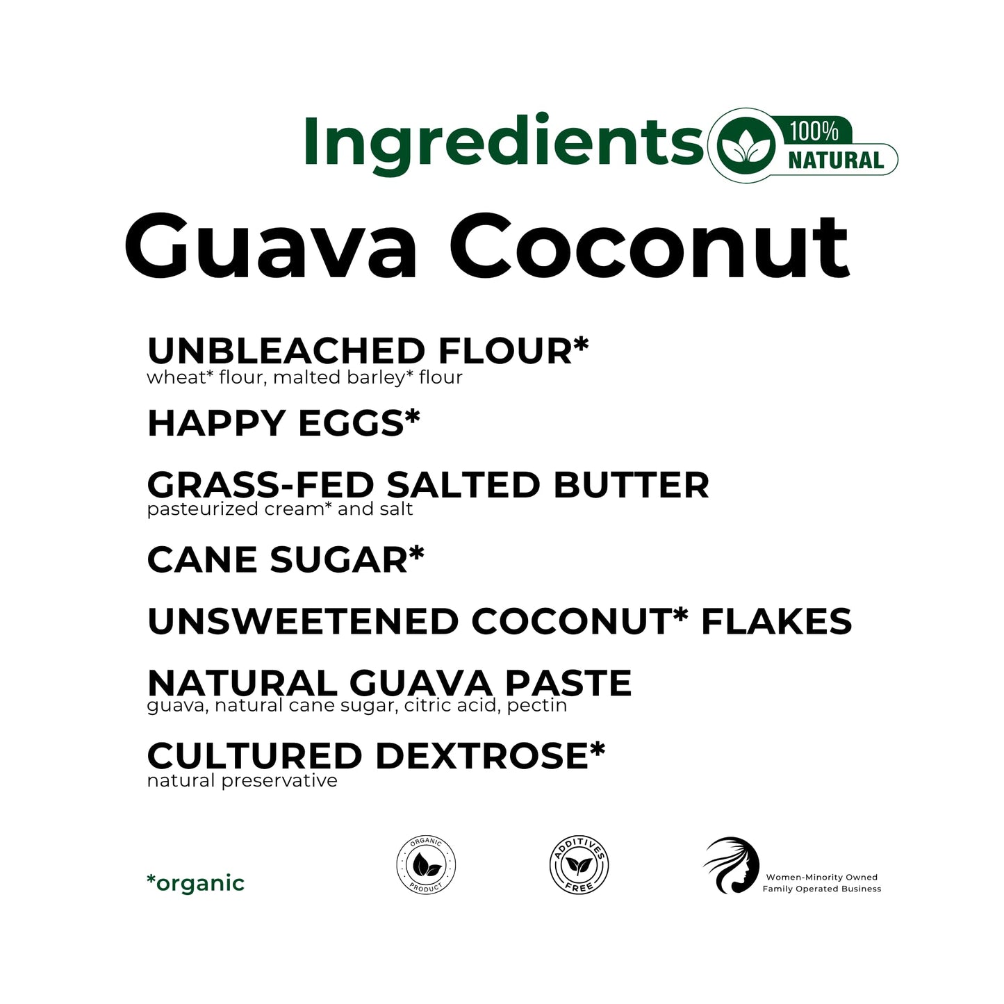 The Panza Guava Coconut Gourmet Cookie Snack Thin & Crispy | Organic, Non-GMO, 100% Natural Ingredients | Signature Pouch 3.0 oz