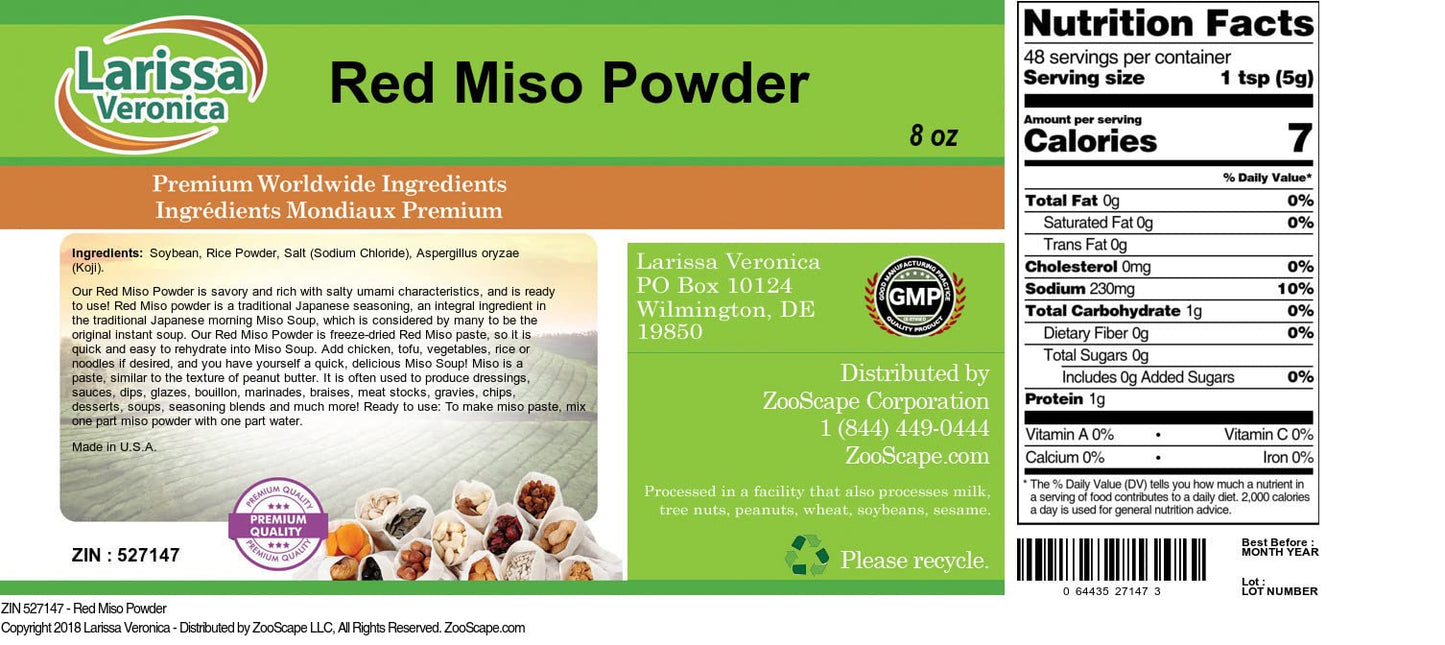 Red Miso Powder (8 oz, ZIN: 527147) - 2 Pack