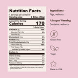 Fichi Fig and Nut Bites, a Wholesome and Delicious Gluten-Free Italian Fruit and Nut Snack (Two Pack, Fig and Walnut)
