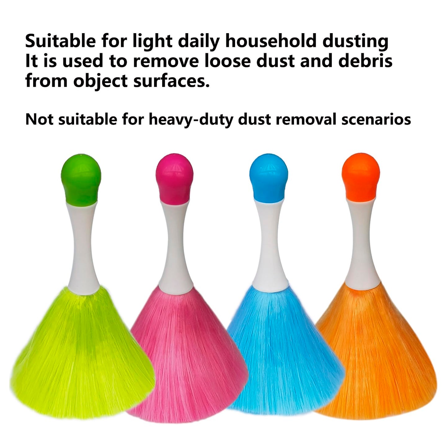 4 Pack 8" Hand Grips Microfiber Washable Duster, Suitable for Light Daily Household Dusting, Electrostatic Feather Duster Brush,Cleaning Supplies