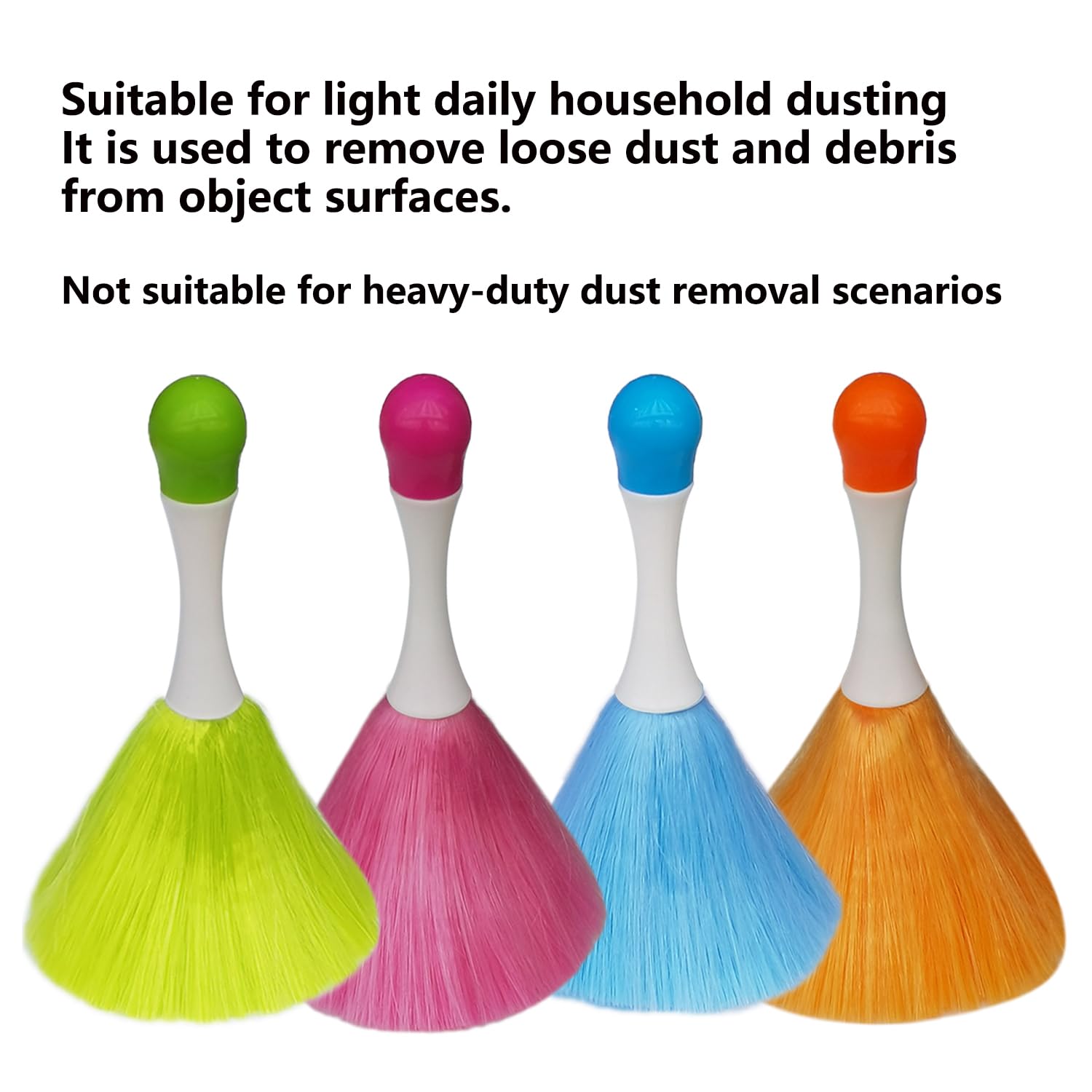 4 Pack 8" Hand Grips Microfiber Washable Duster, Suitable for Light Daily Household Dusting, Electrostatic Feather Duster Brush,Cleaning Supplies