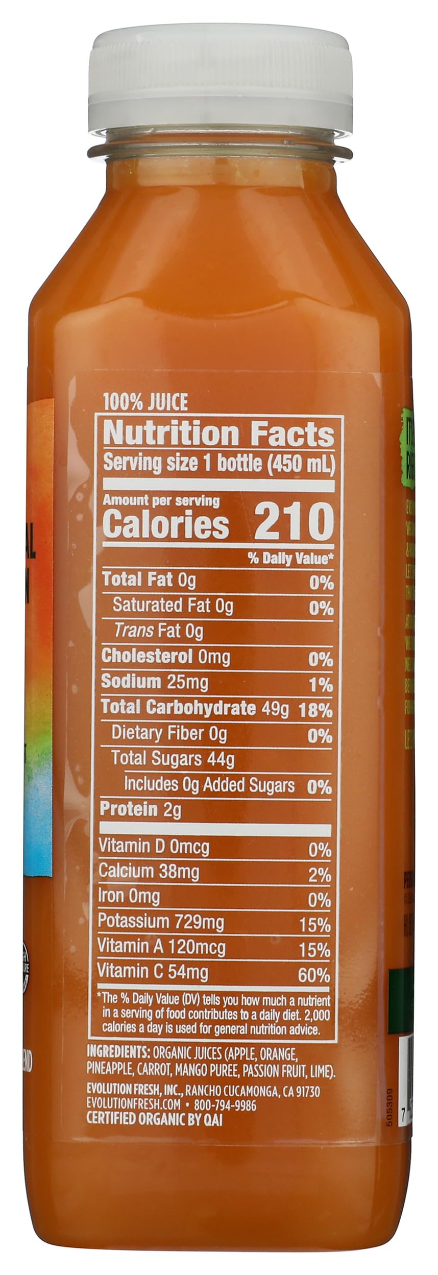 Evolution Fresh, Juice Tropical Passion Organic, 15.2 Fl Oz