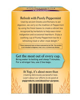 Yogi Purely Peppermint Tea 16BAGS NET WT 0.85OZ (24G)