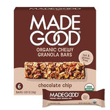 MadeGood Chocolate Chip Granola Bars, 6 Healthy Snack Bars, 0.85 oz Each