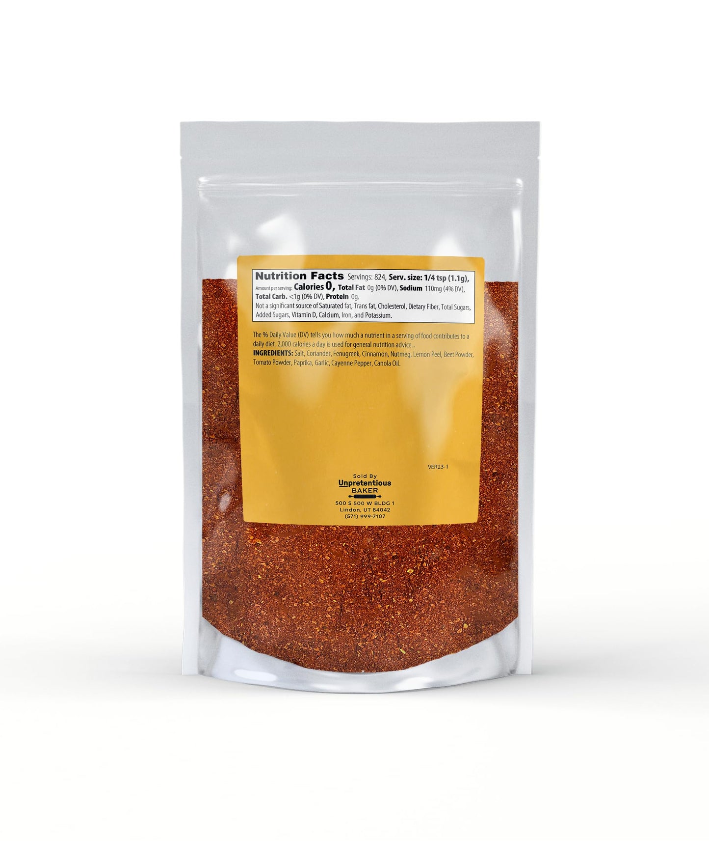 Unpretentious Tandoori Spice Blend, 2 lb, Slightly Sweet Flavor