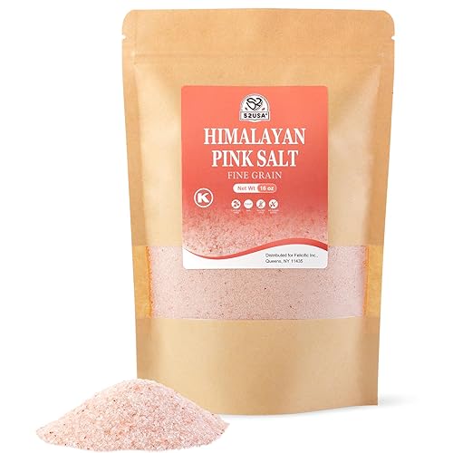 52USA Fine Grain Himalayan Pink Salt, 1 lb Resealable Bag, Pure Unrefined Natural Mineral Salt, Kosher, No Additives & No Gluten, Pink Salt for