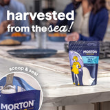 Morton Sea Salt Fine Grain, All-Natural Fine Sea Salt, 1 lb Resealable Pouch, Ideal for Cooking, Baking, Blending & Everyday Seasoning