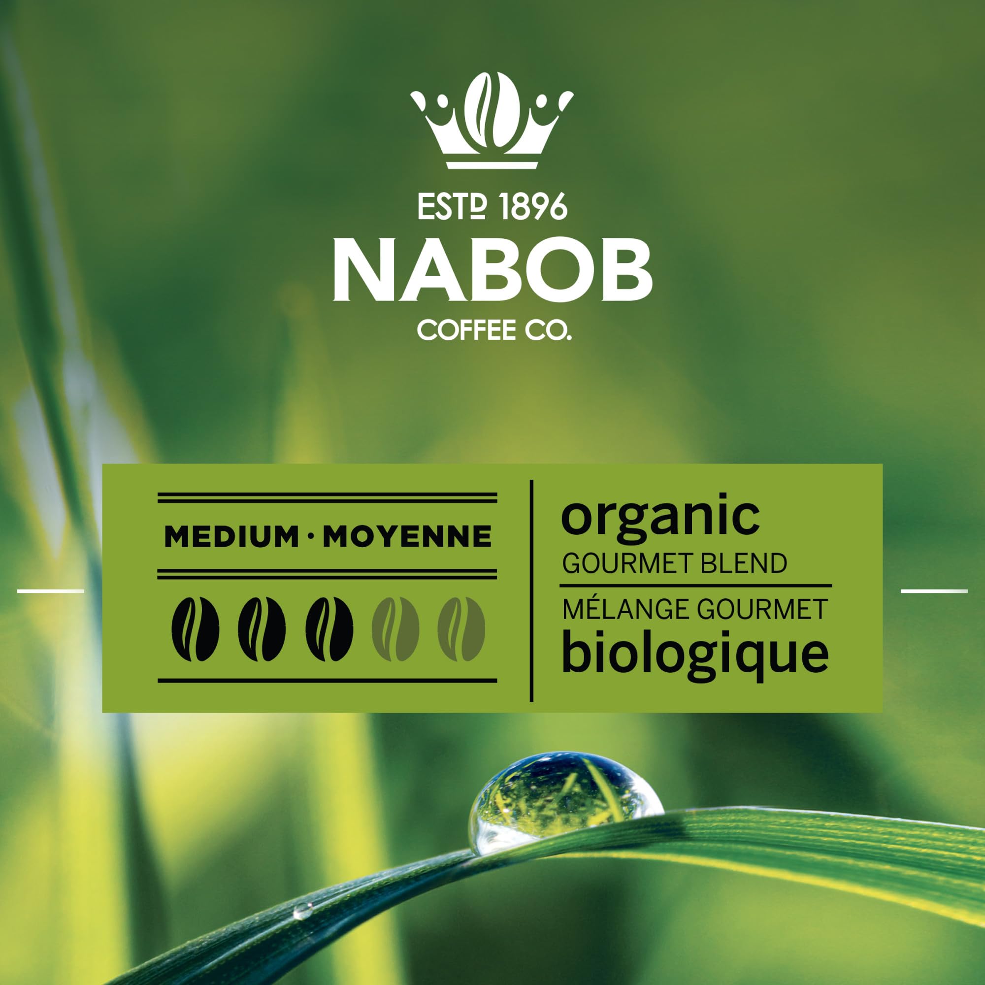 Nabob Organic Gourmet Blend Ground Coffee, 915g/32.3 oz., {Imported from Canada}