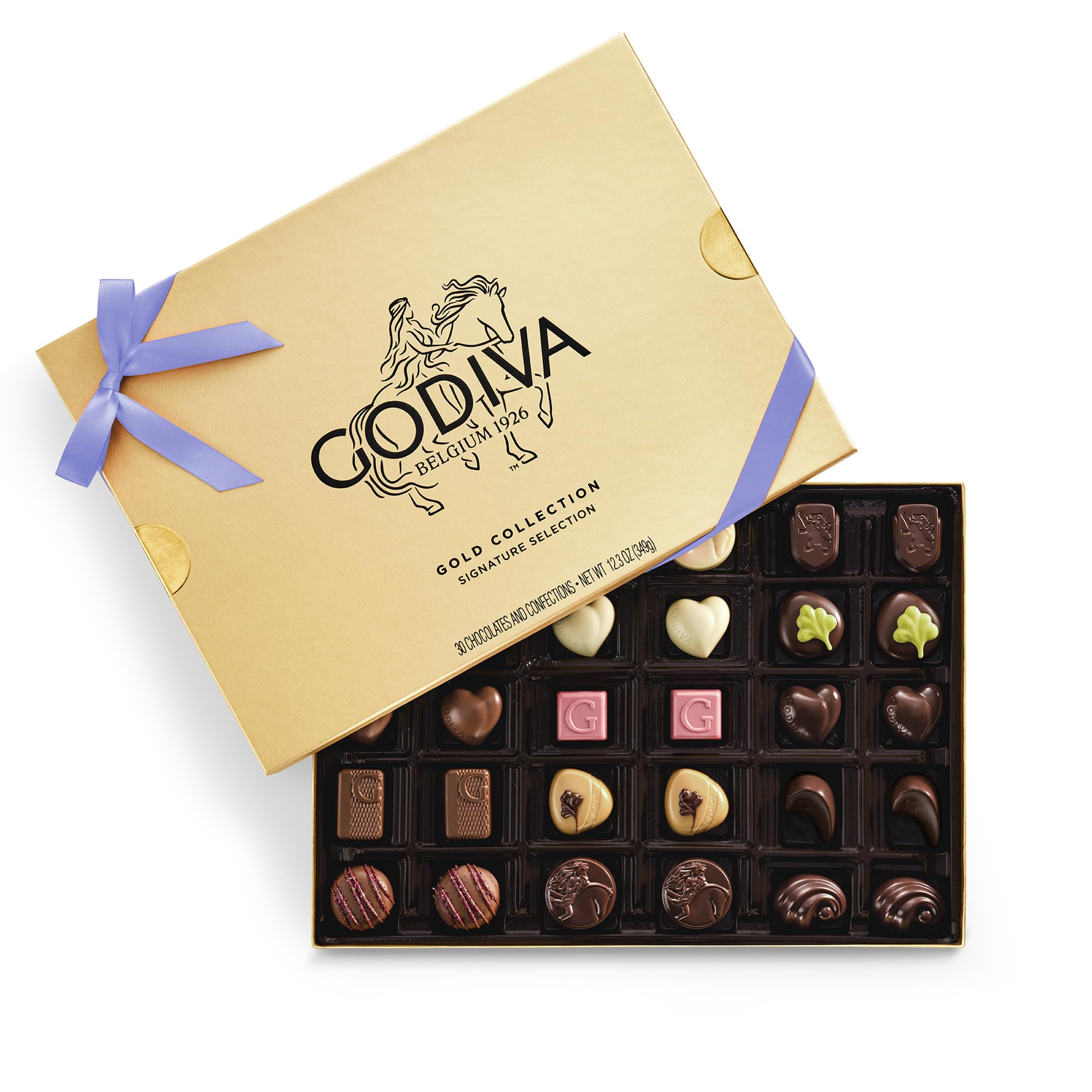 Godiva Gold Assorted Chocolate Gift Box, Belgian Dark & Milk Chocolates with Pralinés, Ganaches & Caramels, Gourmet Gift for Mother's Day, Kosher