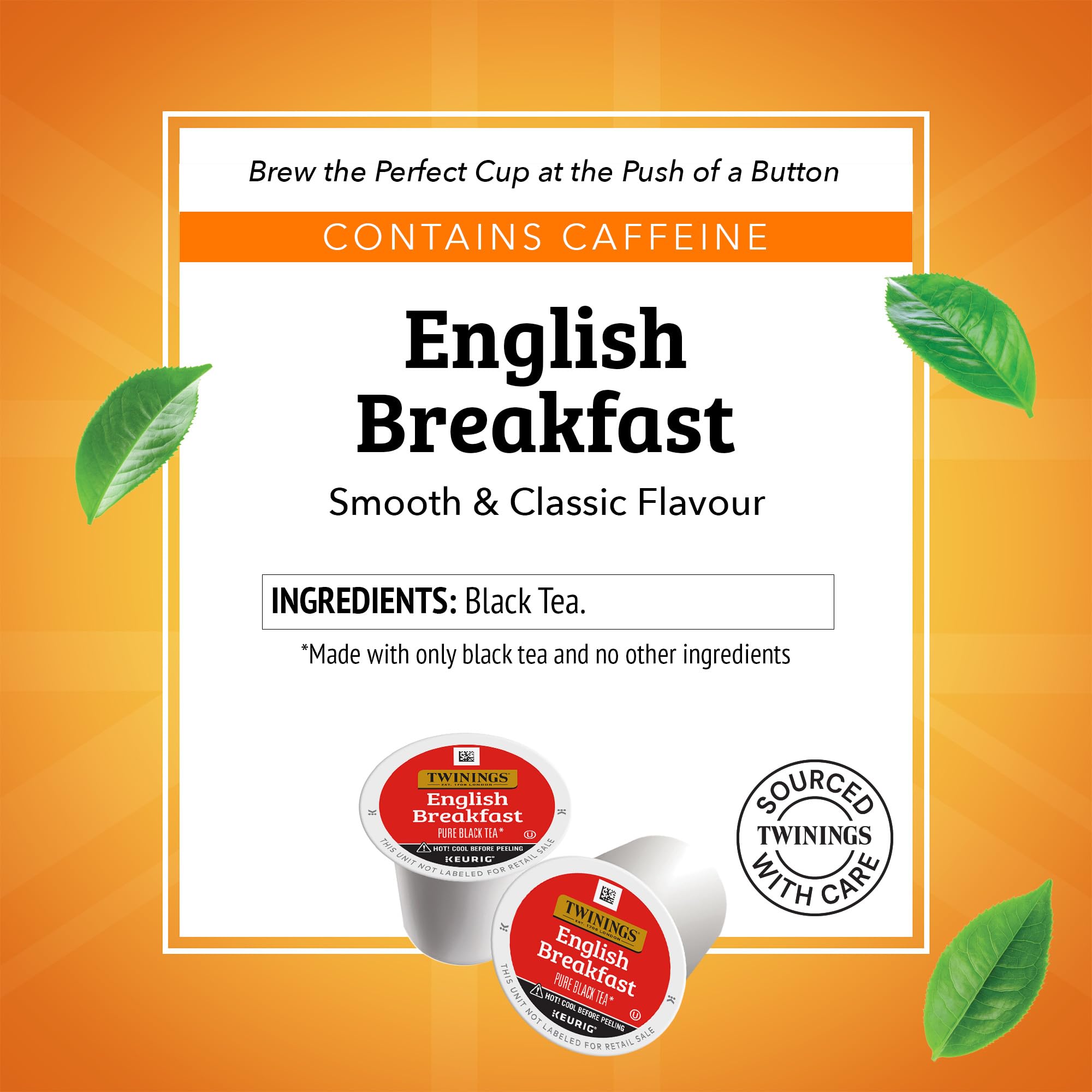 Twinings English Breakfast Black Tea 72 K-Cup Pods for Keurig, 12 Count (Pack of 6) Smooth, Flavourful, Robust, Caffeinated, Enjoy Hot or Iced