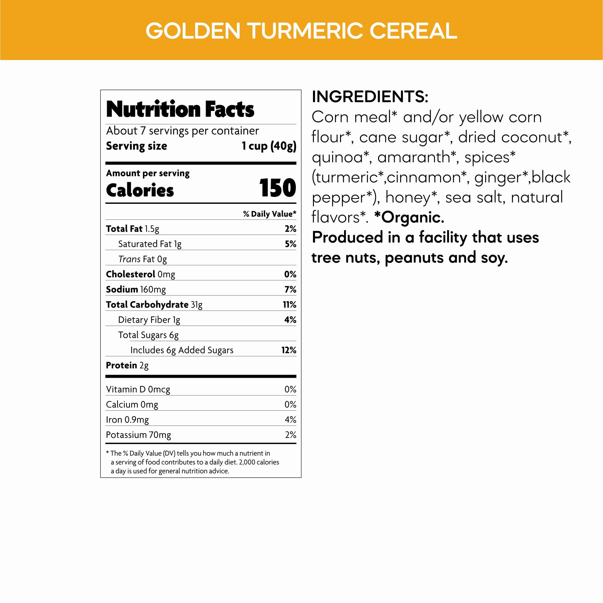 Natures Path, Cereal Golden Turmeric, 10.6 Ounce