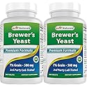 Best Naturals, Brewers Yeast, 7-1/2 Grains with Vitamin B1, Vitamin B2, 1000 mg 240 Tablets (240 Count (Pack of 2))