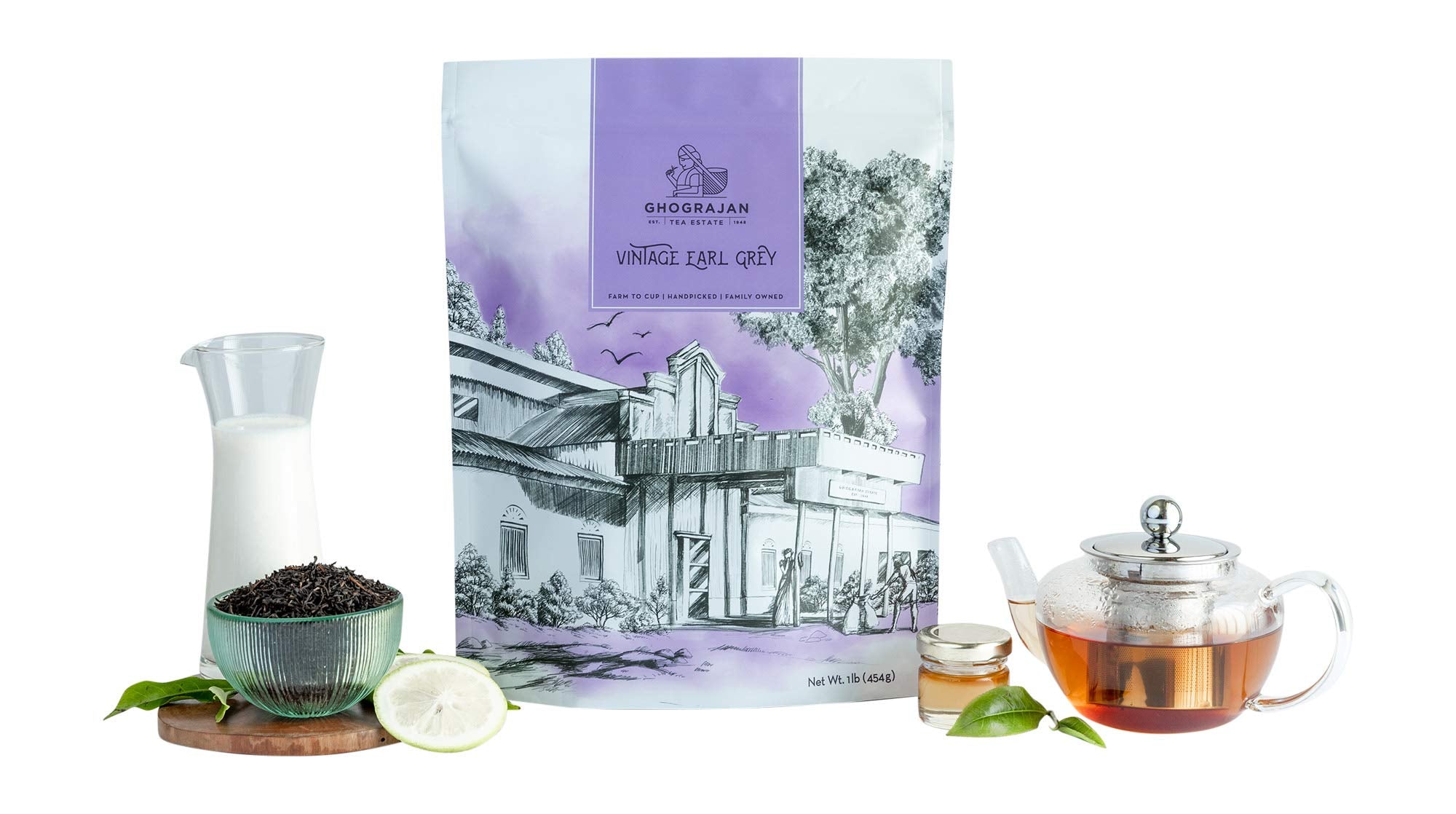 Loose Leaf Earl Grey Black Tea (200+ Cups) - Fresh Harvest - Directly Shipped From Our Family-Owned Estate in India - Blended with Organic Bergamot