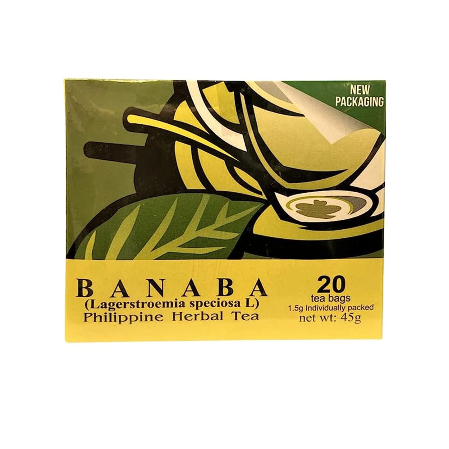 Banaba Philippine Organic Tea - 20 teabags per box - 100 percent All Natural Finest Banaba leaves - Healthy Banaba Flower Tea - New Premium Tea Bags