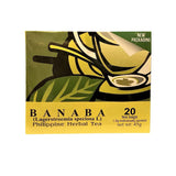 Banaba Philippine Organic Tea - 20 teabags per box - 100 percent All Natural Finest Banaba leaves - Healthy Banaba Flower Tea - New Premium Tea Bags