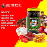 Grill Your As* Off Original Style BBQ Sauce - 16oz Versatile Barbecue Sauce for Beef, Ribs, Burgers & More - Bold, Smoky & Savory Flavor for Grilling