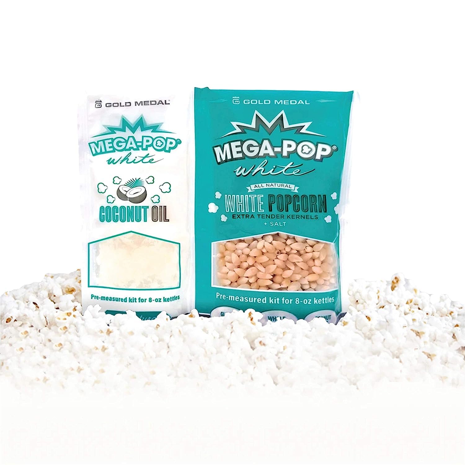 8oz Popcorn Portion Packs w/Coconut Oil - Package of 4ct