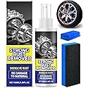 Upgrade Rust Remover Set for Metal, with Cleaning Cloth and Sponge, Heavy Duty Metal Cleaner for Vehicles, Tools, Chains, Multipurpose Iron Out Rust