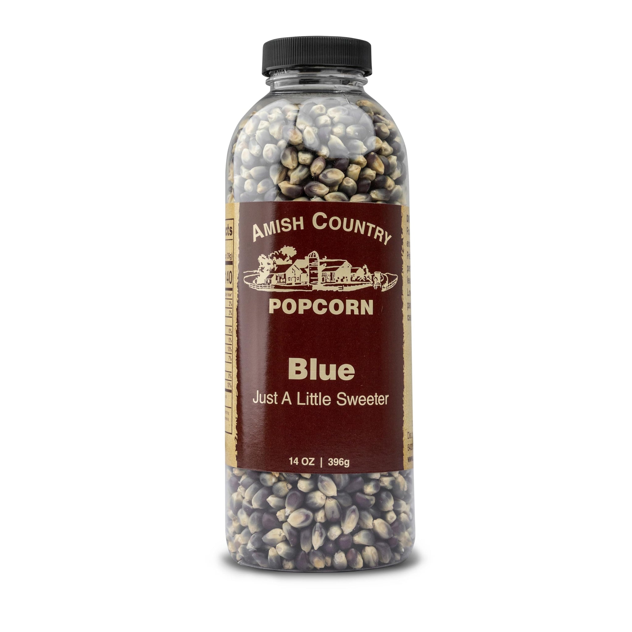 Amish Country Popcorn | 14 oz Bottle | Blue Popcorn Kernels | Old Fashioned, Non-GMO and Gluten Free (14 oz Bottle)