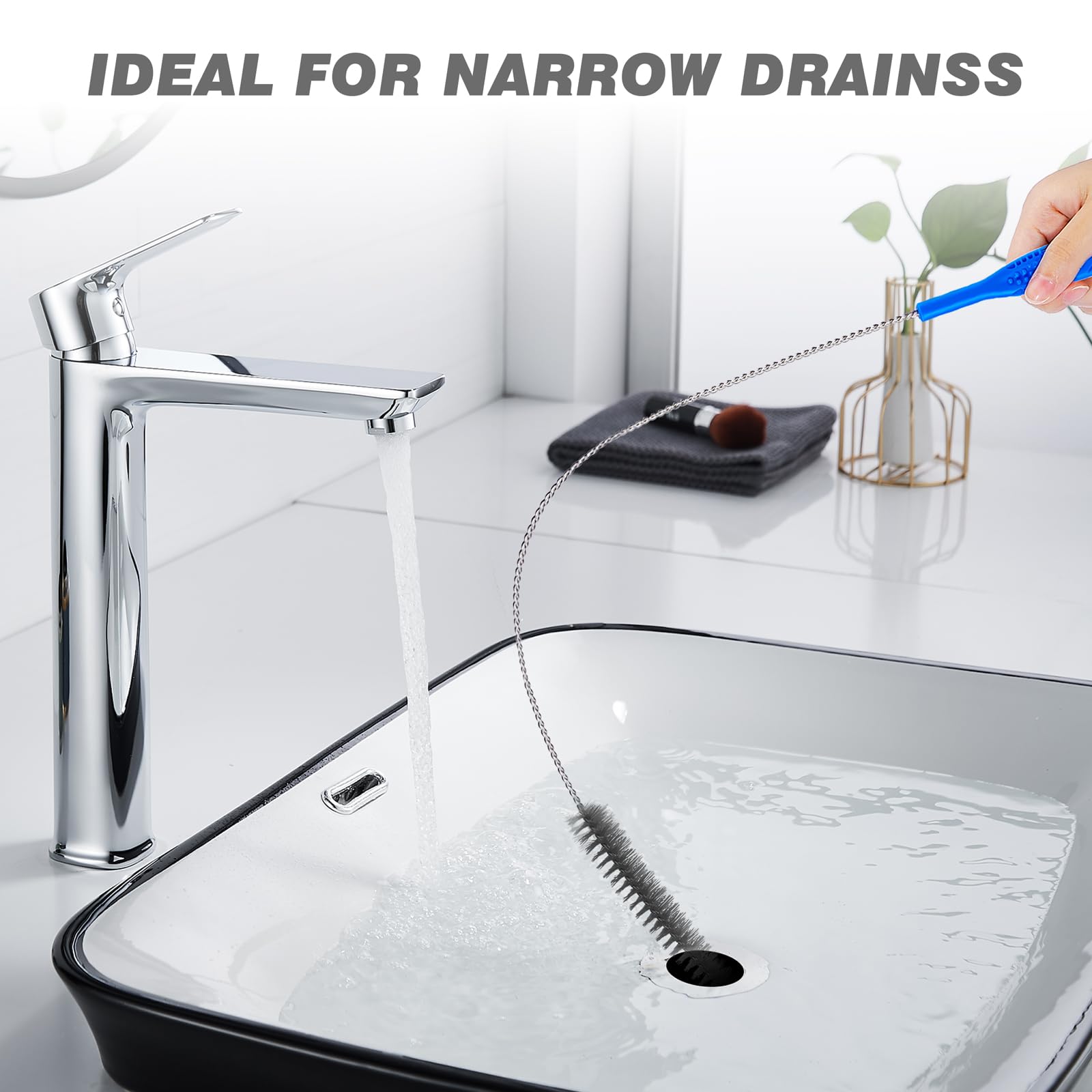 Refrigerator Coil Cleaning Brush?Sewer Set Brush Clog Remover,for Toilet, Kitchen Sink, Sewer, Bathroom Bathtub Hair Clogging Cleaning Tool?Long Drain