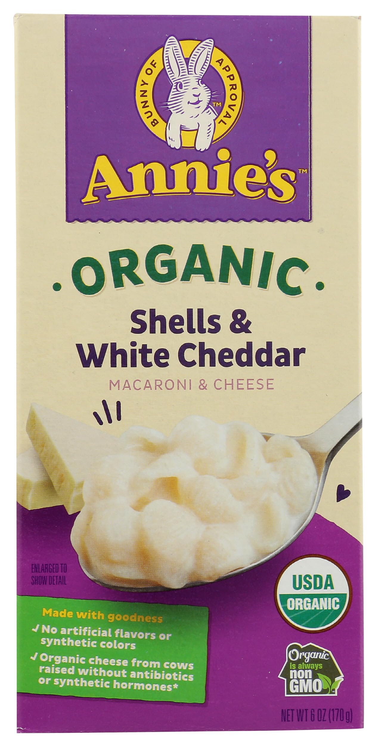 Annie's Homegrown Organic Macaroni & Cheese - Shells & White Cheddar - 6 oz