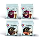 Tassimo 4 Latte Variety Bundle Costa Latte Original + Caramel, Carte Noire Latte Macchiato + Caramel