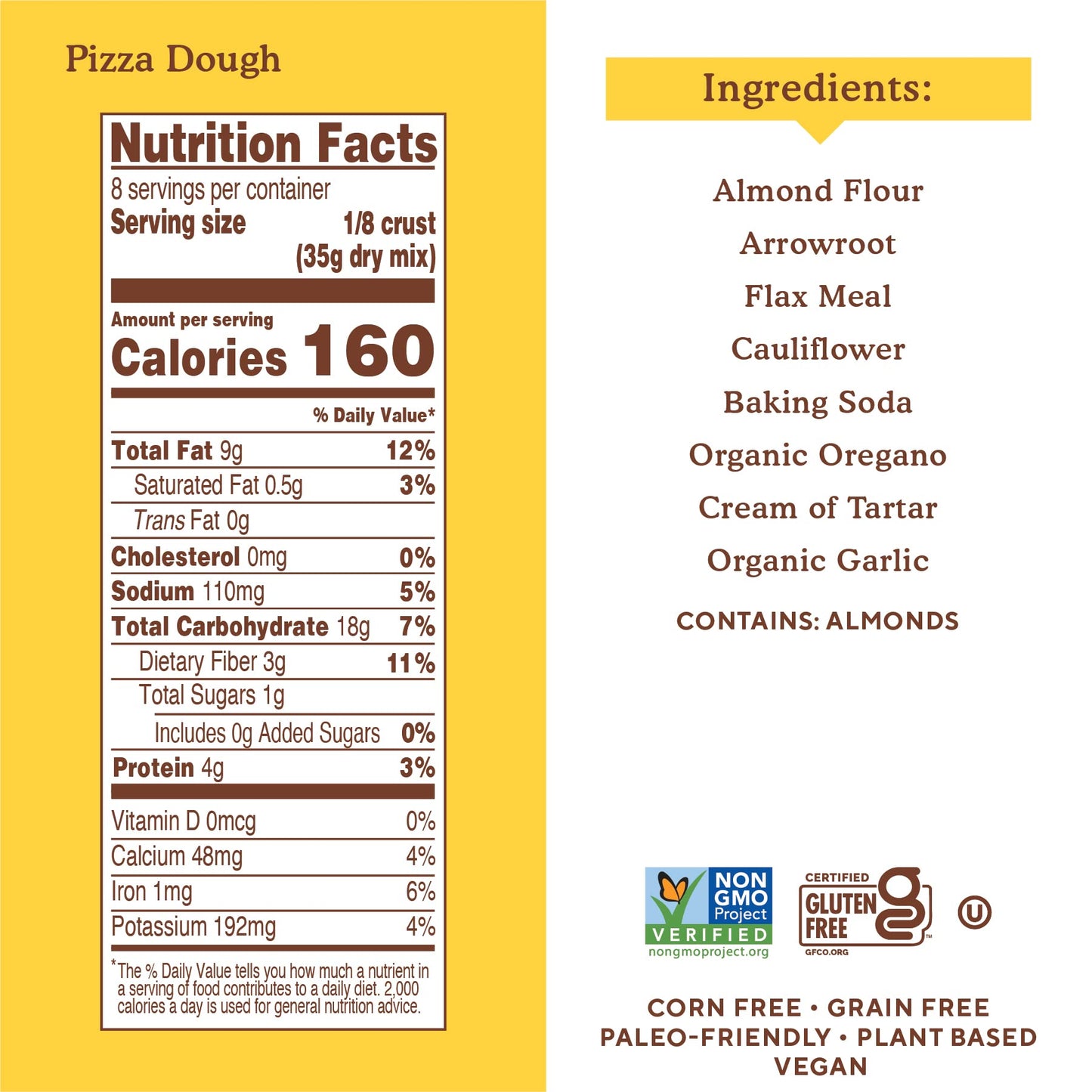Simple Mills Pizza Dough Baking Mix, 9.8 Ounce Boxes