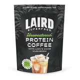 Laird Superfood Protein Coffee Powder - Unsweetened Whey Protein, Instant Coffee Mix with Lion’s Mane - 10G Protein, 140mg Caffeine, 0g Sugar
