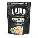 Laird Superfood Protein Coffee Powder - Unsweetened Whey Protein, Instant Coffee Mix with Lion’s Mane - 10G Protein, 140mg Caffeine, 0g Sugar